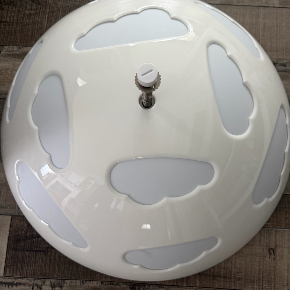 IKEA White Gloss Ceiling Light with Cloud Cutouts
